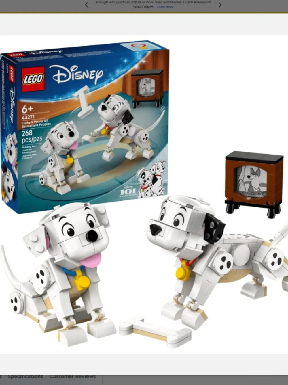 Sealed Lego Lucky & Penny 101 Dalmatians Puppies 43271